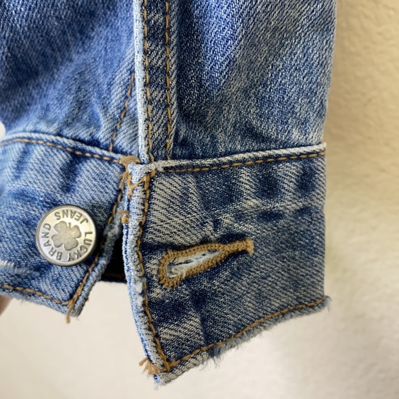 Lucky Brand Distressed Tomboy Trucker Jacket Med - Picture 8 of 14